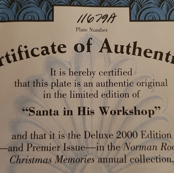 NORMAN ROCKWELL XMAS PLATE - Picture 3 of 10